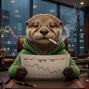 An otter in a green hoodie remains 